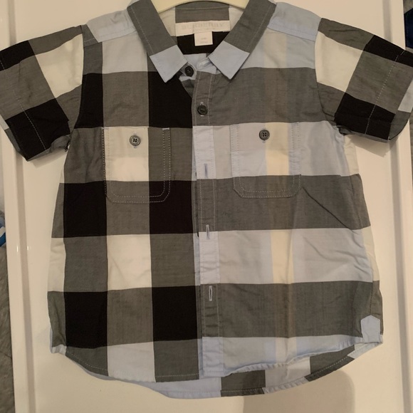 Baby Boys Burberry Short Sleeve Button Down 12m - Picture 2 of 5